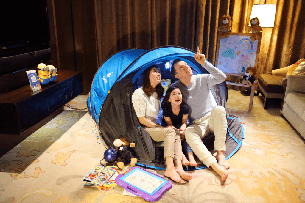 ■基本上無一個小朋友不喜歡帳篷！另備原野探奇及其他露營裝備，於室內一樣可以有另一番住宿體驗。