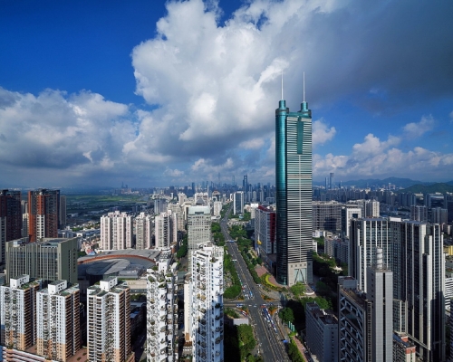 香港興建沙嶺殯葬城距深圳羅湖商業區只有數百米，引發網民不滿。網上圖片