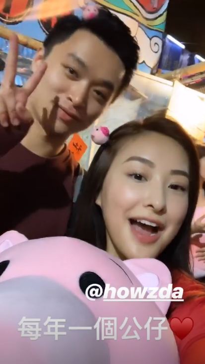 陳瀅上載與男友人自拍片。(ig圖片)