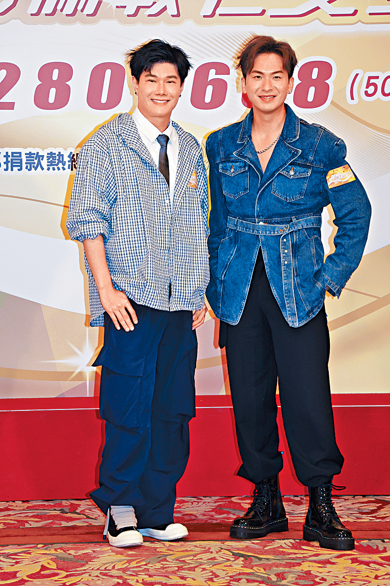 張與辰(左)對於被《東周刊》爆整容史並無不開心。