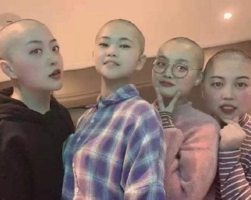 姑娘們留了十多年的長髮，因為防疫需要，都毫不猶豫地剃掉了。(網圖)