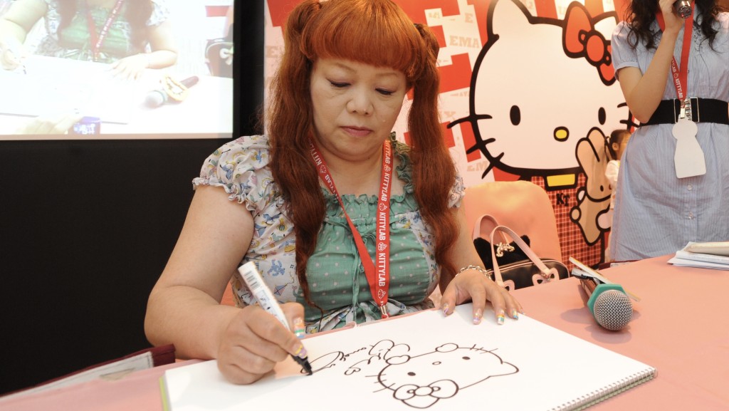 山口裕子曾在九龍灣一個商場舉行Hello Kitty工作坊。 星島資料圖