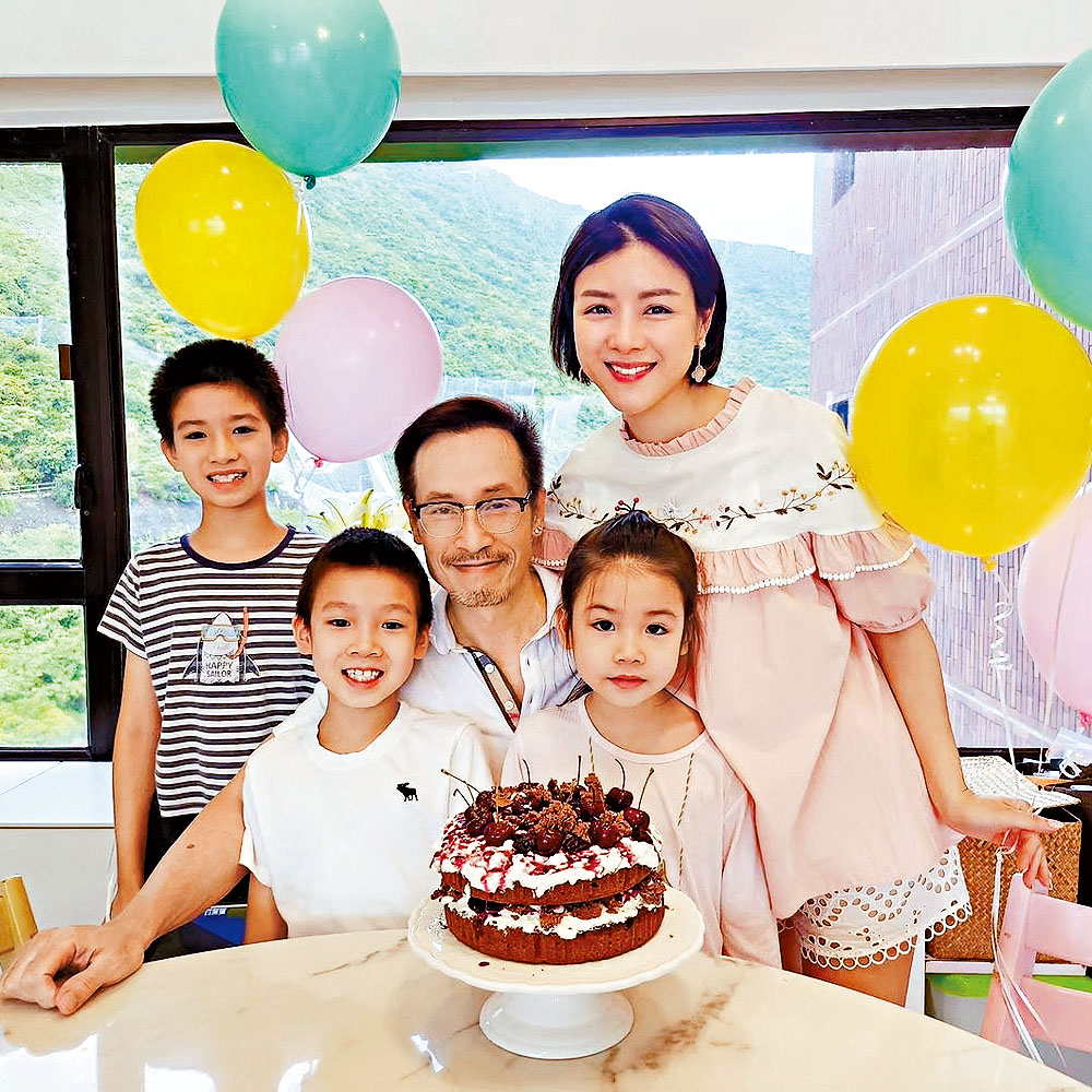 陳茵媺為老公送上低糖蛋糕補祝父親節。