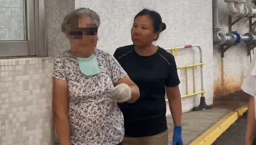 老婦不斷表示:「我見無人咪執咗去囉,我點知係佢啫,一紮蔥咋喎」。讀者提供 老婦不斷表示:「我見無人咪執咗去囉,我點知係佢啫,一紮蔥咋喎」。讀者提供