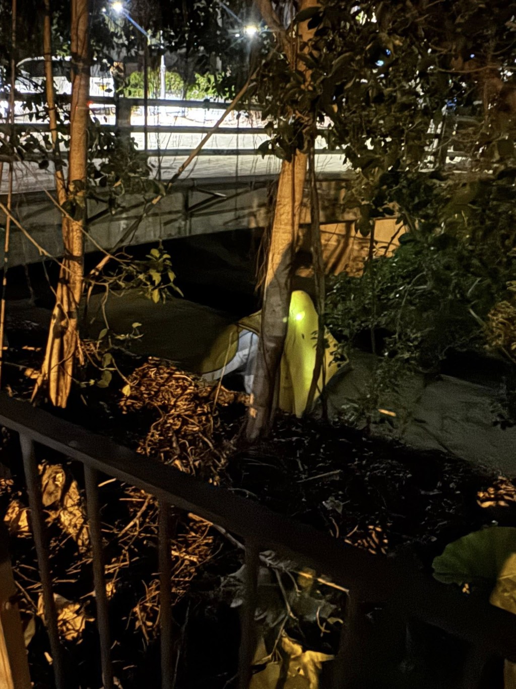 帐篷设于明渠旁边。FB「井栏树村民吹水互助组 」图片 帐篷设于明渠旁边。FB「井栏树村民吹水互助组 」图片