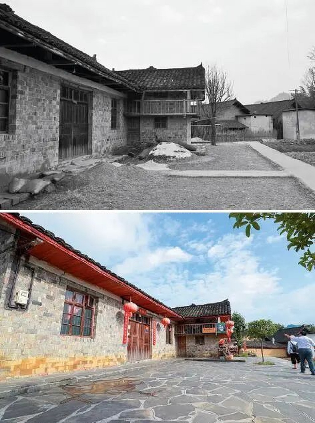 改造前後的十八洞村民房屋。互聯網