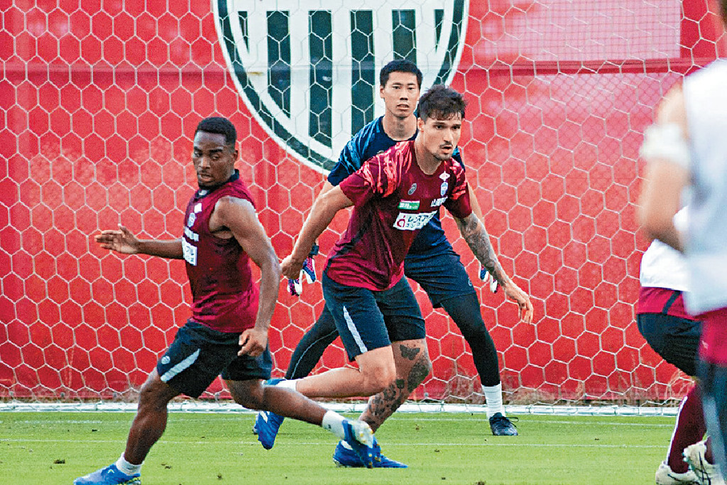 ■神戶勝利船賽前積極備戰，力爭作客擊敗新潟天鵝。