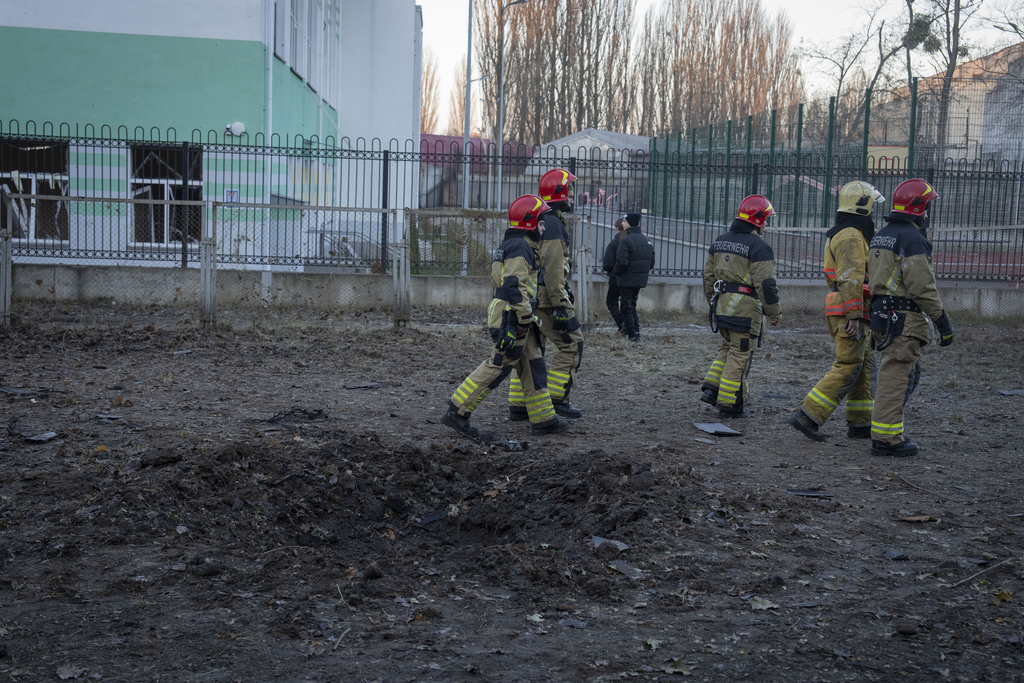基輔遭受無人機襲擊，5人受傷。美聯社
