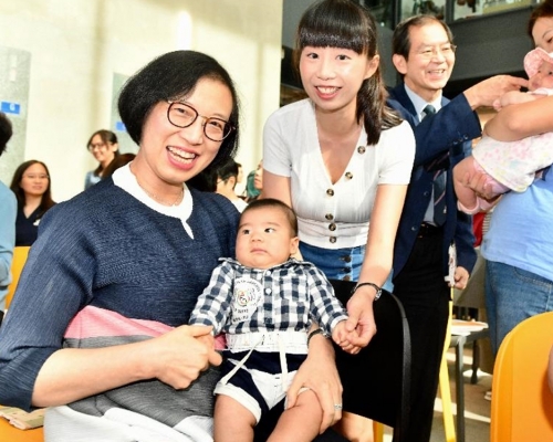 陳肇始於2019年出席「國際母乳哺育周2019」。網誌圖片