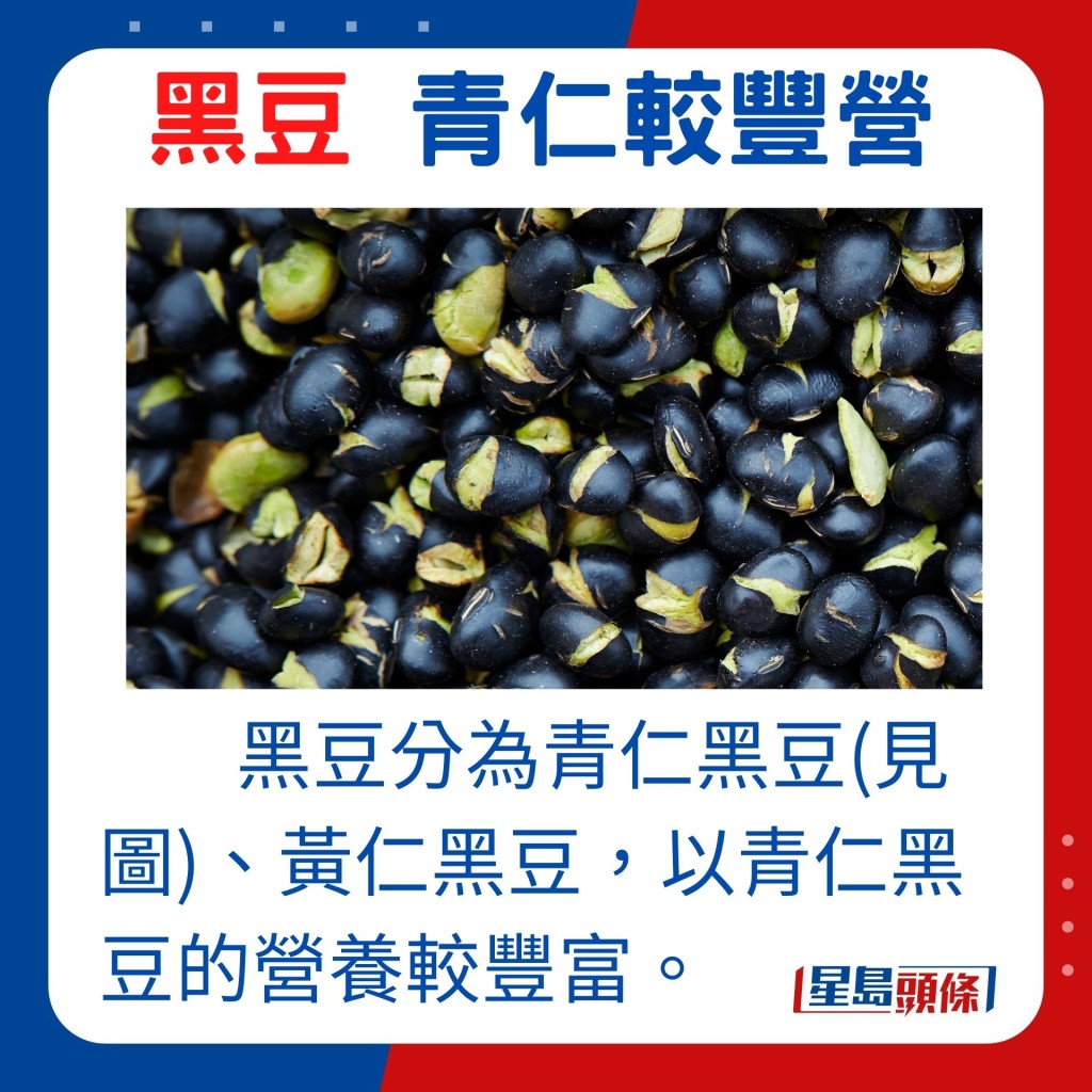 已成熟的黑豆,分為青仁黑豆、黃仁黑豆,當中以青仁黑豆的營養較豐富。