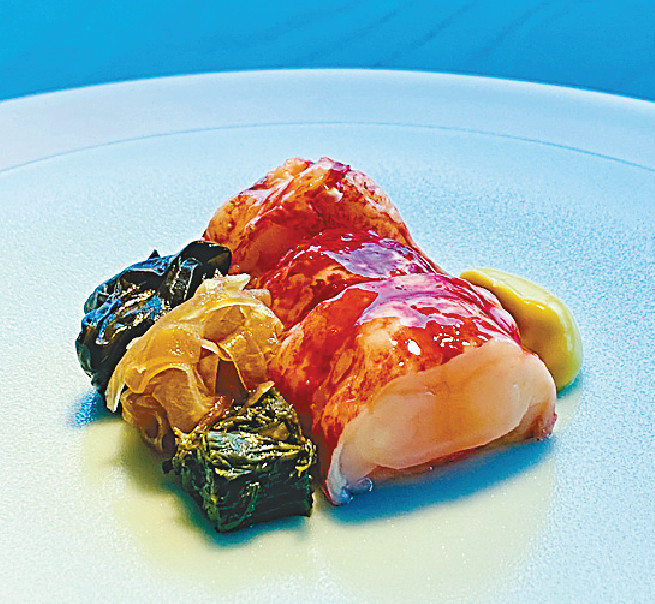 ■法國Brittany藍龍蝦配藏紅花泥及Jangajji韓式漬物。