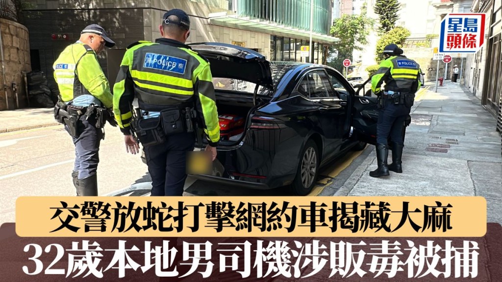 交警放蛇打擊網約車揭藏大麻 32歲本地男司機涉販毒被捕
