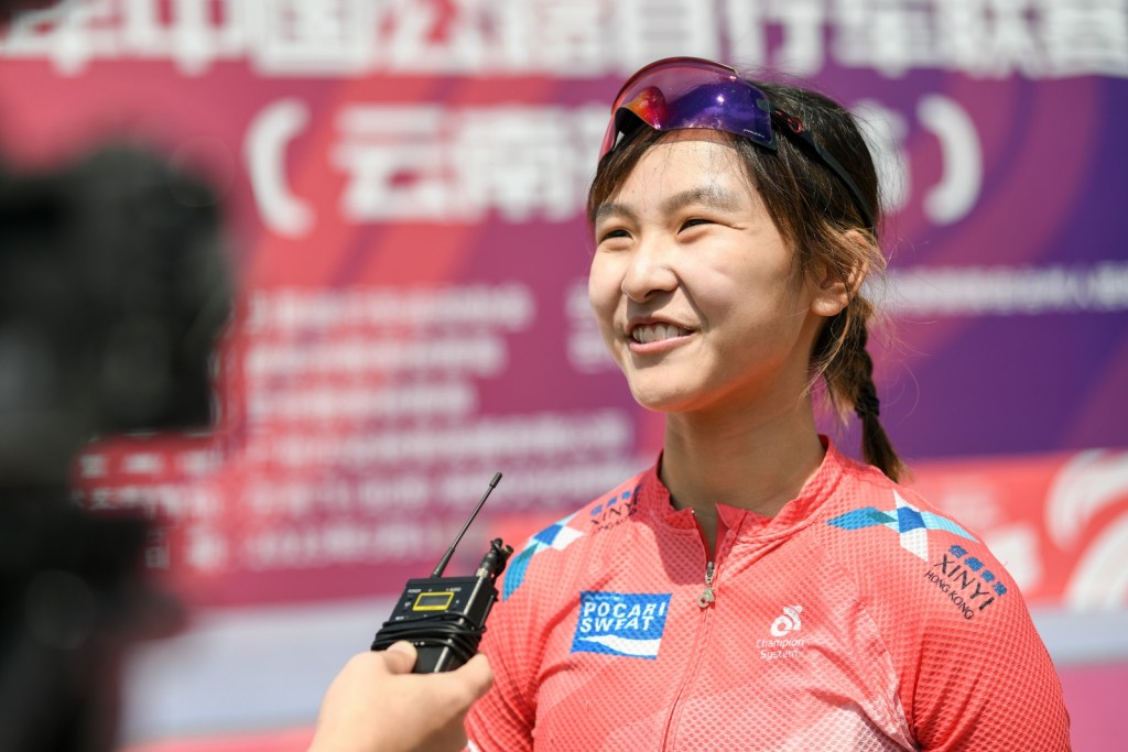 女子個人賽冠軍 - 李思穎。 香港單車總會圖片