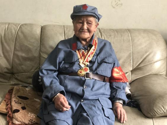 慶祝105歲生日的王全英是在世唯一長征女紅軍。川觀新聞