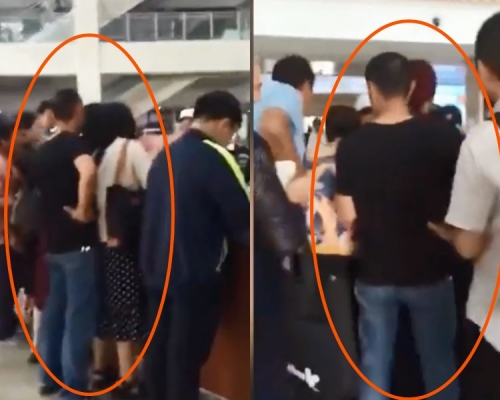 醫院登記處多次摩擦女性臀部,江蘇男子被拘留9日。影片截圖