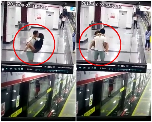 事發時的閉路電視片段被放上網。片段截圖
