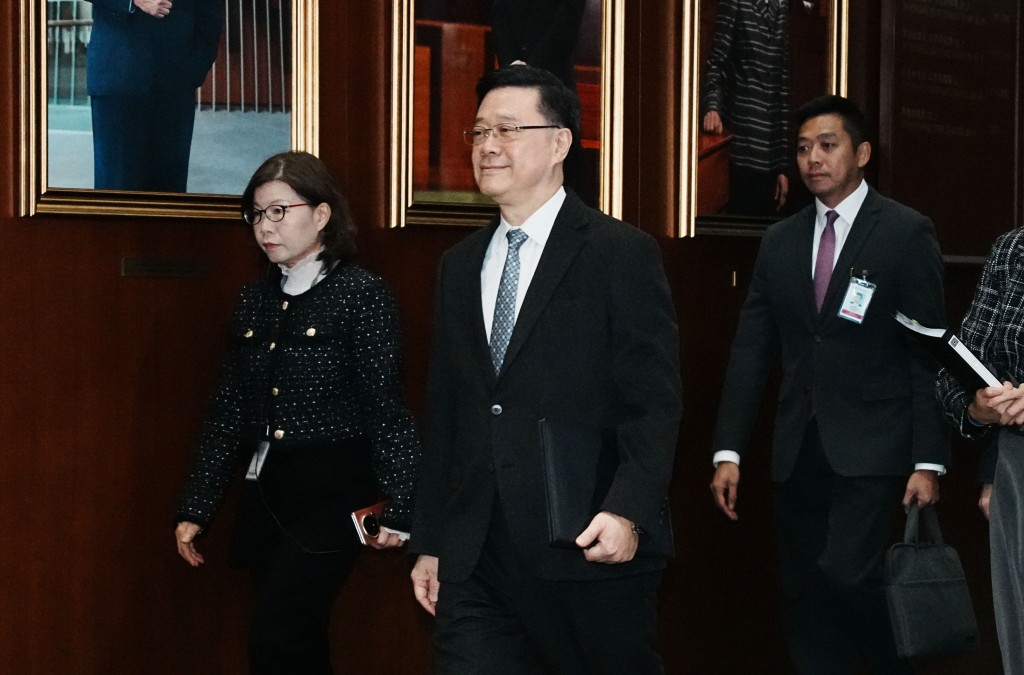 立法會首次會議 - 行政長官 李家超出席發言 。 盧江球攝