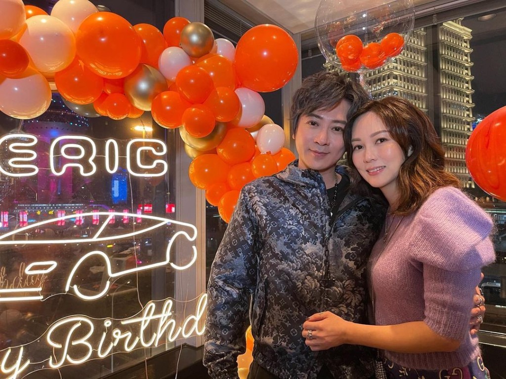 陳美詩在IG分享與老公孫耀威甜蜜合照，留言：「Happy Birthday my dear 」