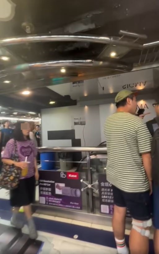 綠帽男呼喝對方：「走！」。fb「香港突發事故報料區及討論區」影片截圖