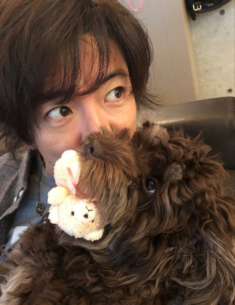 光希亦上載木村與愛犬的照片。