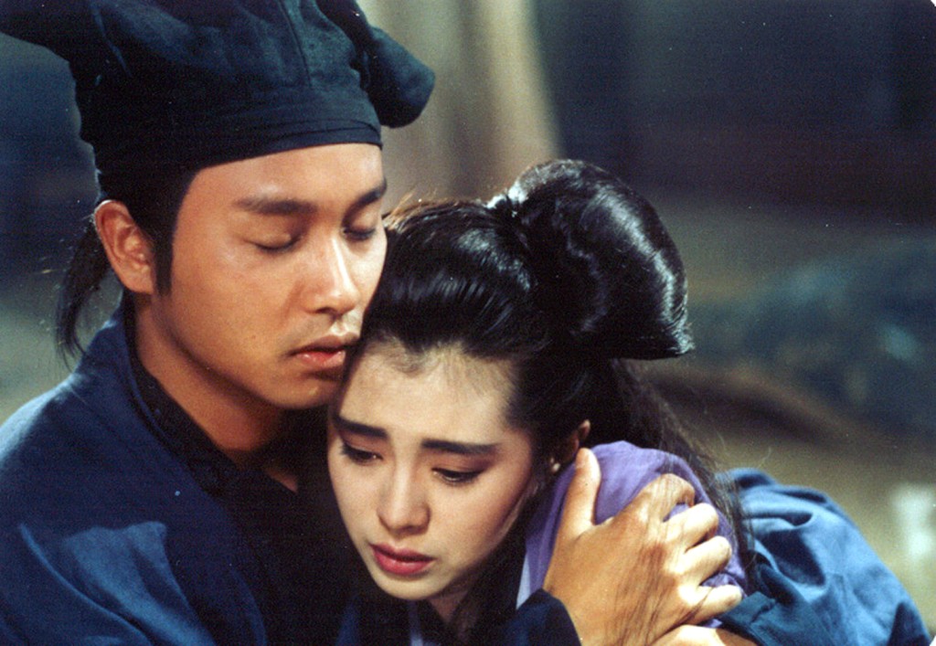 王祖賢1987年與張國榮拍攝電影《倩女幽魂》。