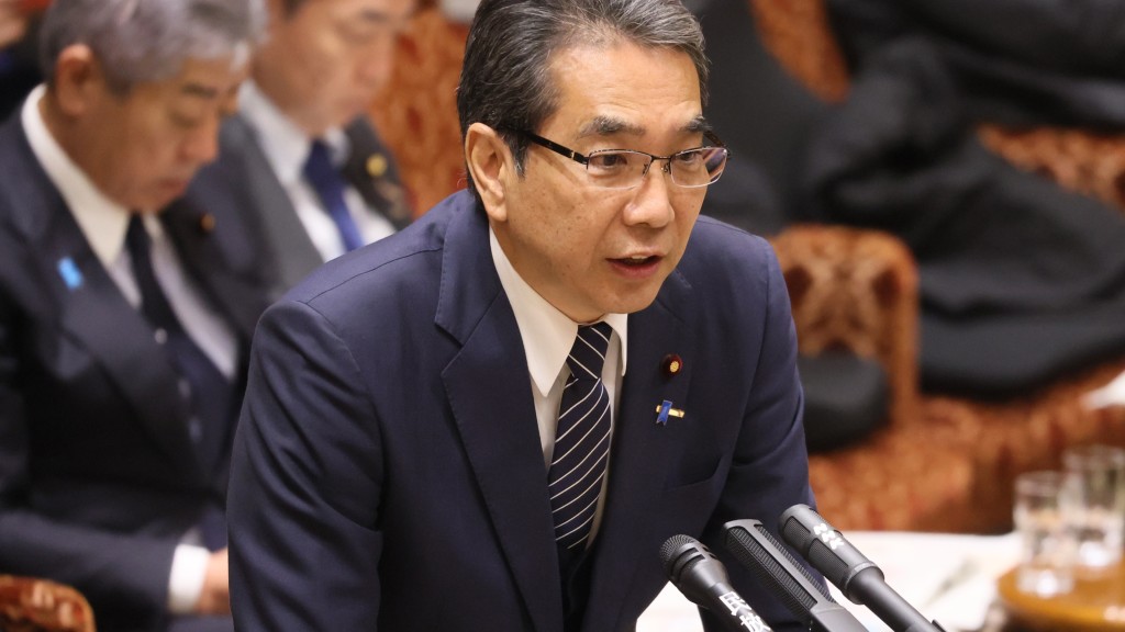 日本农相江藤拓。 路透社