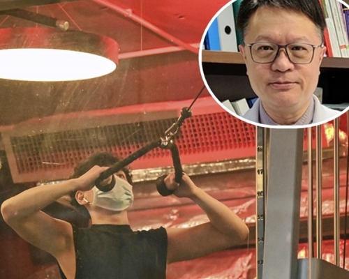許樹昌(小圖)指健身中心重開前提,是要限制人數和消毒器材。資料圖片