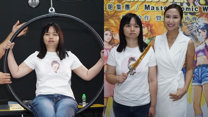 經理人林寶玉(右圖右)今日帶薛影儀去試鏡。