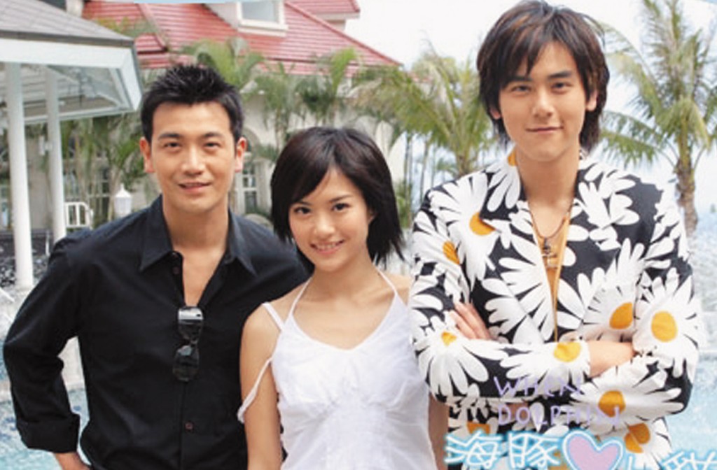 董敏莉（左）曾与彭于晏合拍台剧《海豚爱上猫》。