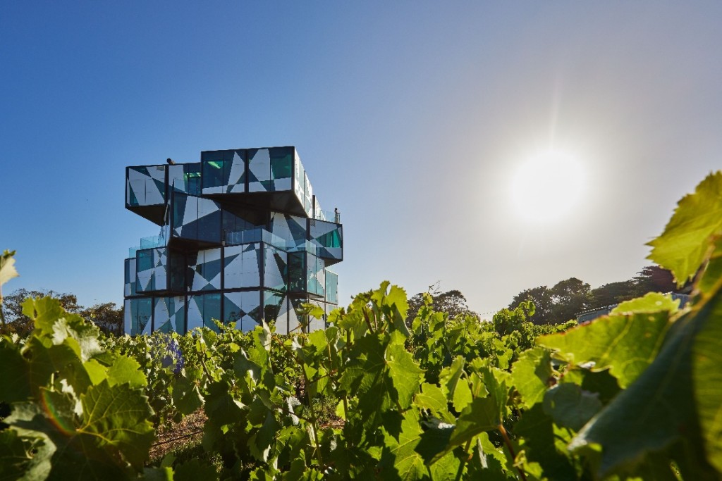漂浮在葡萄園上的巨型魔方酒莊