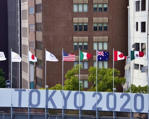 東京奧運村首次有外國運動員確診新冠肺炎。AP圖片