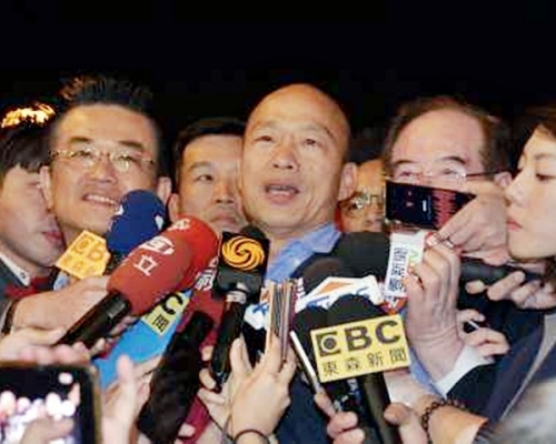 立委補選國民黨只贏得一席,掀起韓國瑜的「韓流」是否已退燒的爭議。資料圖片