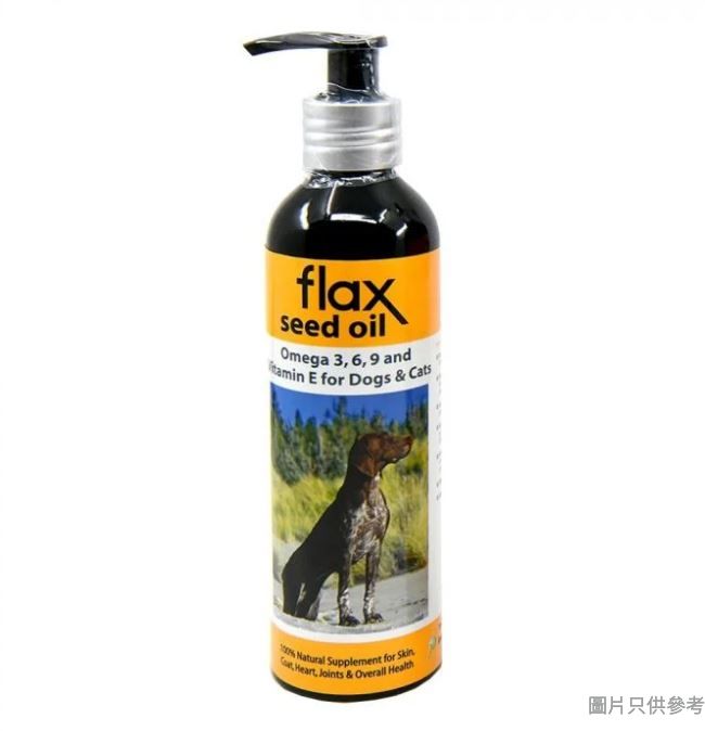Fourflaz紐西蘭製亞麻籽油250ml/原價$220/支、推廣價$390/兩支/實惠Pricerite，有助改善寵物皮膚乾燥、脫毛、暗啞、過敏及搔癢。