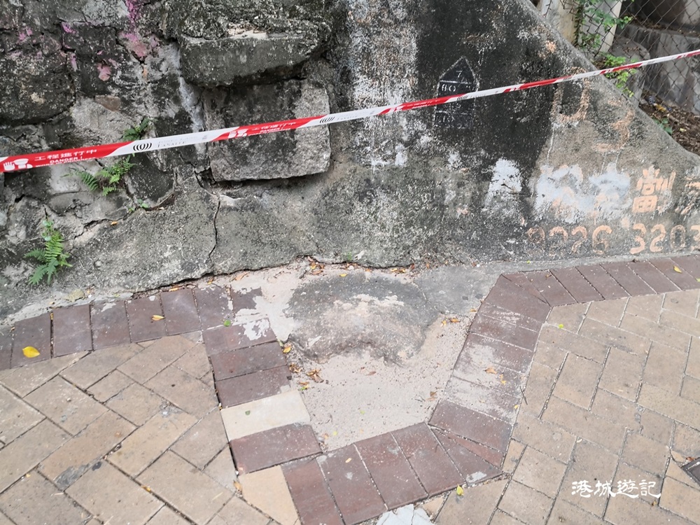近日界石已消失不見，疑被移走。港城遊記Facebook專頁圖片