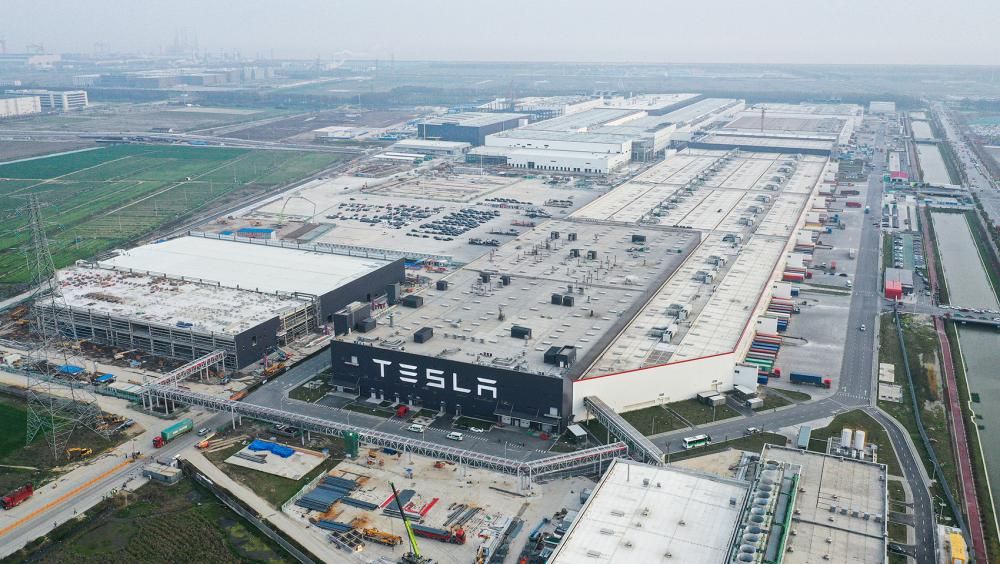 Tesla上海超级工厂。