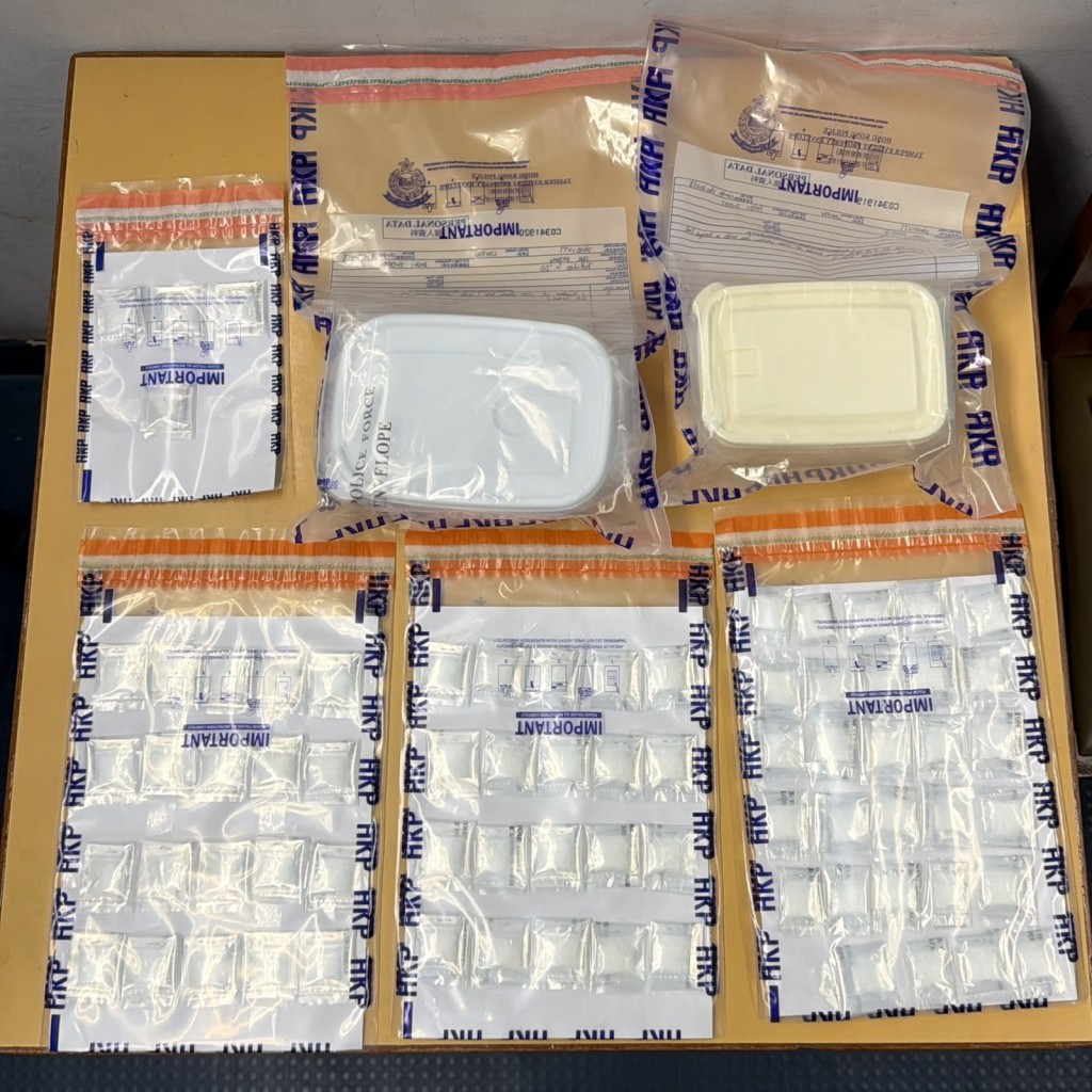 行動中檢獲的毒品總市值約27萬元。警方提供 行動中檢獲的毒品總市值約27萬元。警方提供