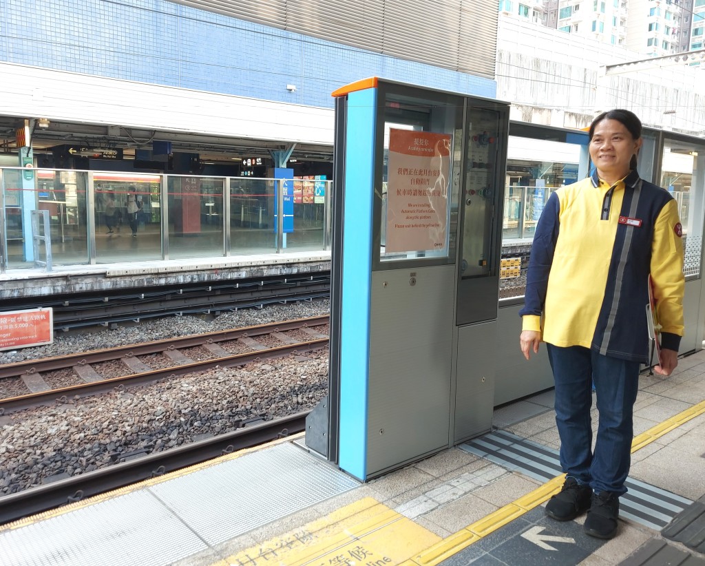 港鐵大圍站開始安裝自動閘門，沙田站下周啓動。港鐵提供圖片