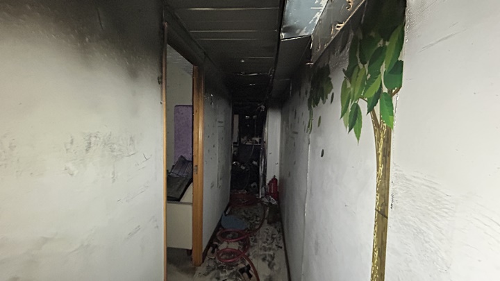 深水埗發生電錶起火事件。 