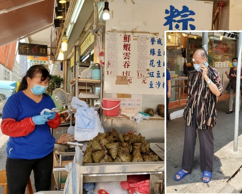 姓張東主出院即向家人報平安。梁國峰攝