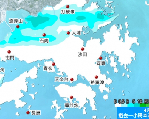 北部率先有雨。