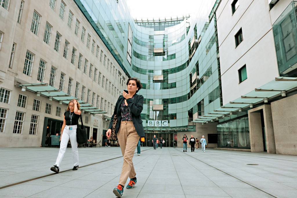 英國廣播公司(BBC)位於倫敦的總部。  