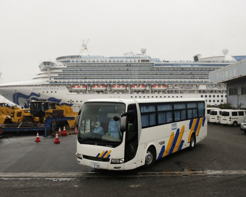 目前仍有70名钻石公主号邮轮香港旅客。AP 资料图片