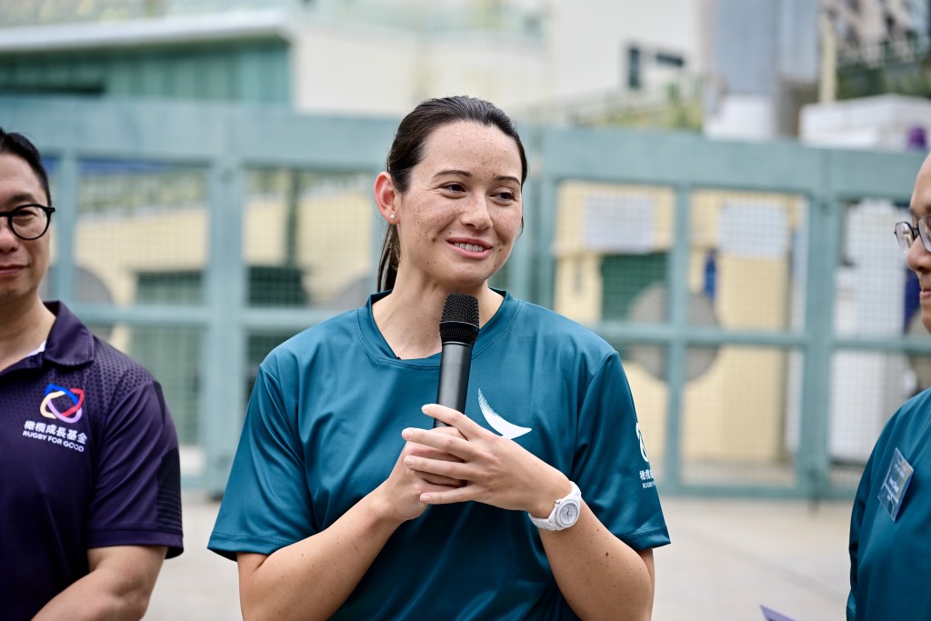 何詩蓓表示對𠎀運能否奪獎「無所謂」更珍惜𠎀運與其他運動員相聚時刻。攝影：魏國謙