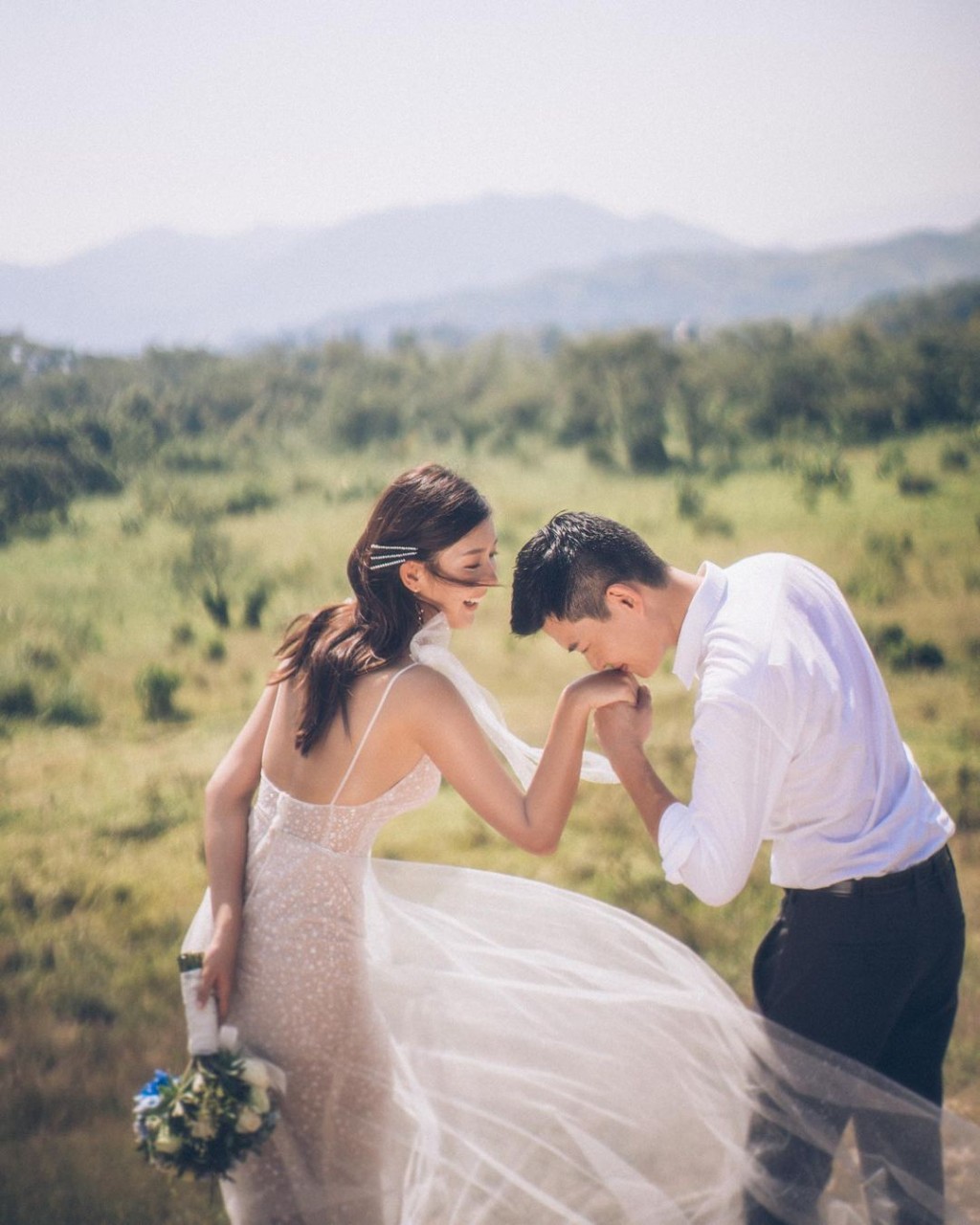 余香凝婉拒透露真正婚期及地點,皆因要保護未婚夫。