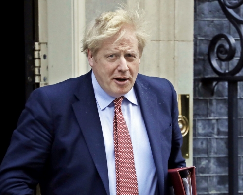 英國首相約翰遜對新冠病毒呈陽性反應。AP 