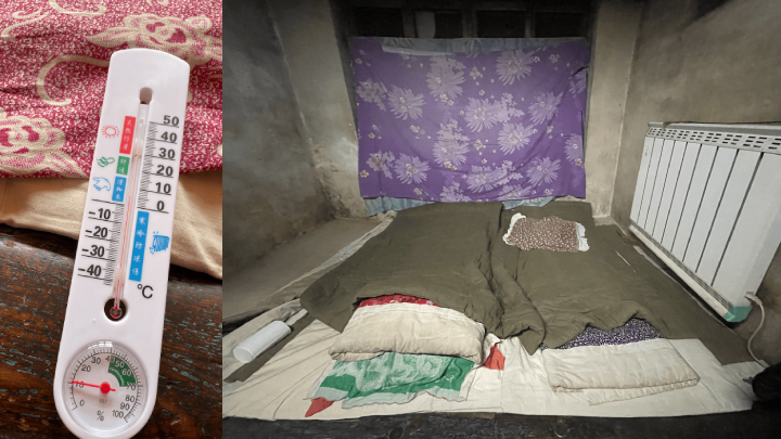 由於當局禁止燒柴燃煤，加上電暖氣效果欠佳及費用高昂，河北古城區的居民要晚晚捱凍。（網上圖片）