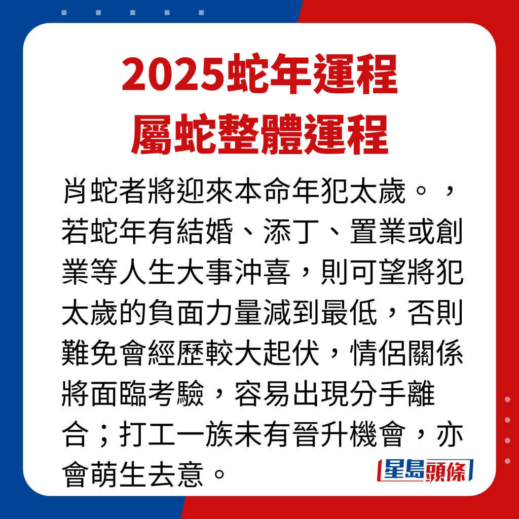 屬蛇藝人2025年蛇年運程。