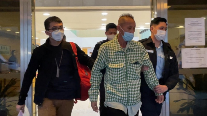 被告徐瑞斌(格仔衫)當日被捕。 資料圖片