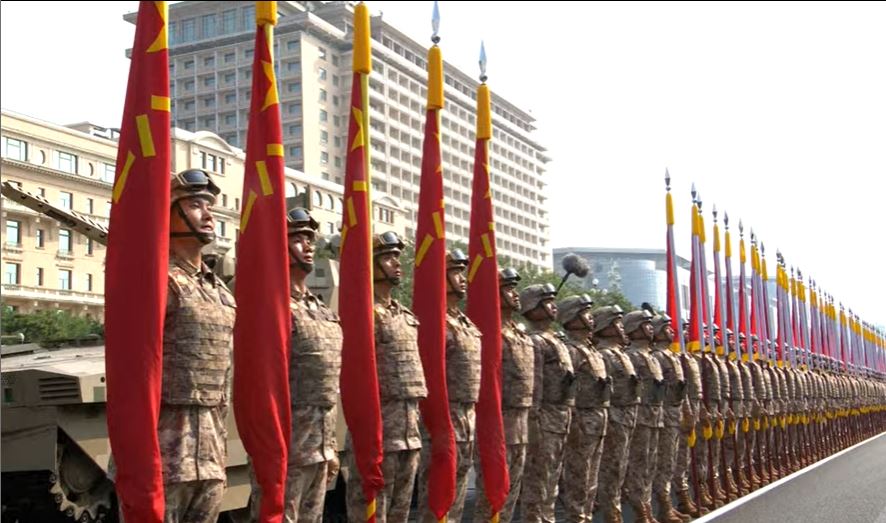 閱兵儀式開始。央視截圖