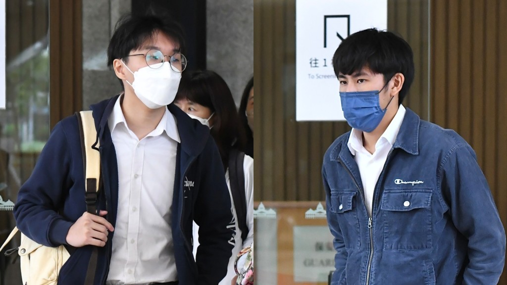被告賴俊羲(左)及陳政騫(右)。陳極彰攝